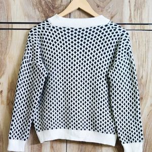 Black & White Cardigan Size-38