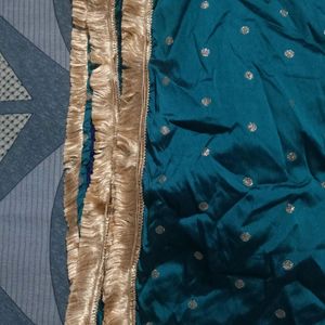 Teal Colour Kurta With Gharara