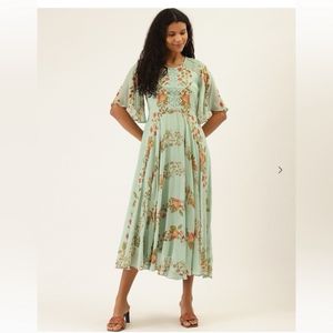 LABEL RITU KUMARFloral Print Fit & Flare Dress