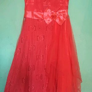 Red Flared Gown