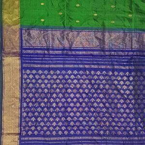 Green And Blue Silk Saree