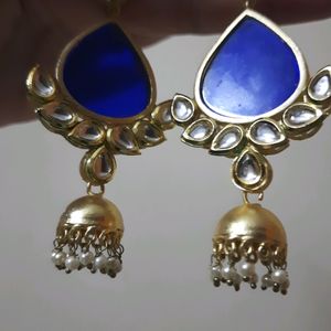 BRAND NEW Blue&gold Stone Hanging , Pearldropping