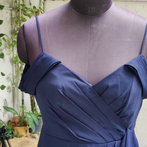 Forever New Women Navy Blue Wrap Dress