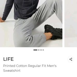 🔥LIFE Printed Cotton Regular Fit Hoodie/Sweatshir