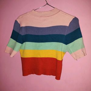 Trendy Crop Top Multicolour