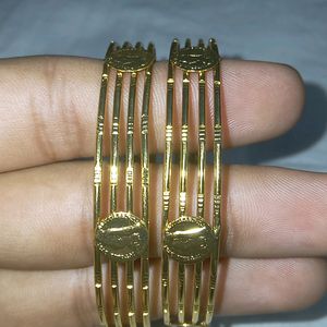 2 COMBO BRASS BANGLES