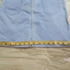 DIWALI SALE!! BLUE DENIM FITTED MINI SKIRT