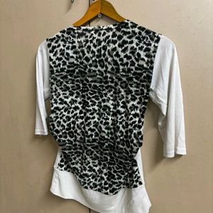 Animal Print Fancy Fitted Top