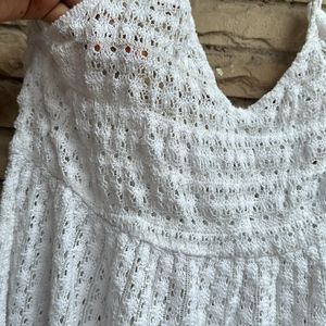 Oysho Crochet See Through Beach Dress