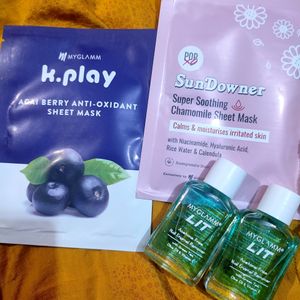 Combo OfTwo Myglamm SheetMask &2 Nailpaint Remover