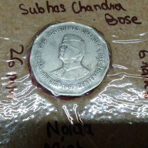 Rare 2 Rupees Coin Subhash Chandra Bose