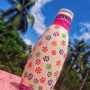 Mandala Art On Glass Bottle 💫💞