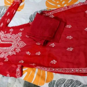 Georgette Chicken Kari Kurta With Inner...