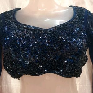 Sexy Backless Sequin Heavy Partywear Blouse