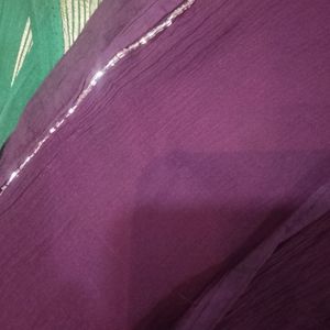 Dark Purple Saree With