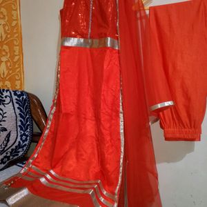 Beautiful Party Wear Women Suit Set ( Orange)