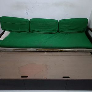 Wooden Sofa Cum Bed 3* Seater