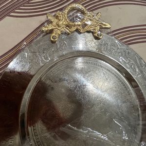 Antique Golden Acrylic Metal Decorative Tray