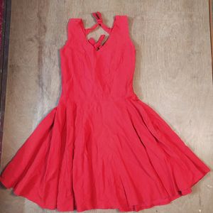 Red Flared Dress