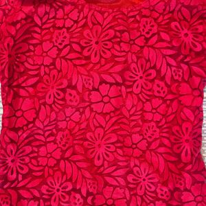 Red Net Kurta