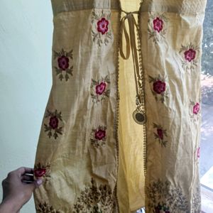 4Pcs - Golden Yellow Bollywood Designer Kurta Set