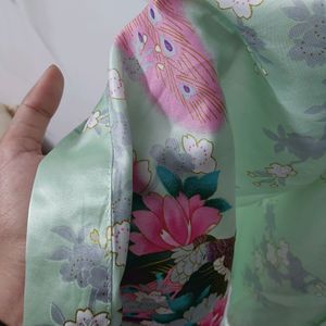 Satin Bridal Robe (Kimono Style)