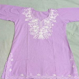 Chikenkari Short Kurtis