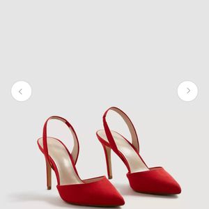 Mango Women Red Solid Pumps