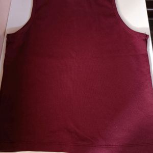 Tokyo Talkies Bright Burgundy Tank Top