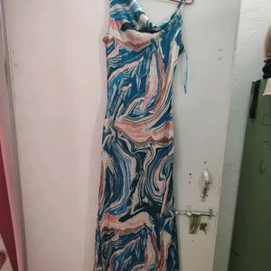 Assymetrical Maxi Dress With Slit From Quizz