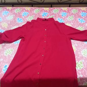 Long Red kurti