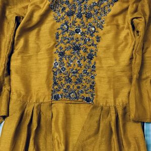 Mustard Colour Palazzo With Designer Kurti