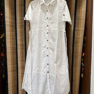 Cotton Hakoba White Dress