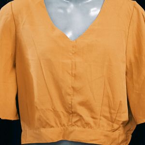 Rust Orange Crop Top