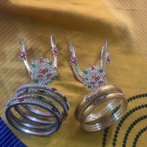 Combo Of 3 Bangles Sets And Armlets