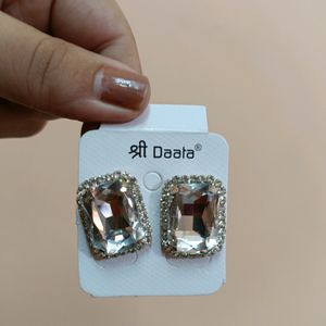 Diamond Look A Like Earrings Stud