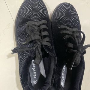 Velvet Finished Casual Shoes