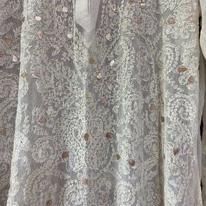 Chikankari Kurta With Gota Embellishments