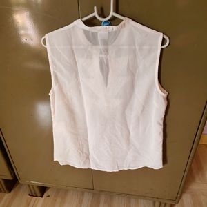 White Georgette Top