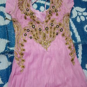 Baby Pink Festive Wear - Anarkali Type