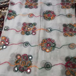 New Cotton Mirror Work Dupatta