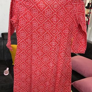 Red Silver Kurti