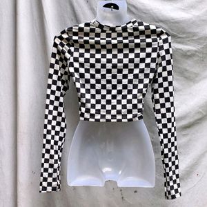 Black Checked Top