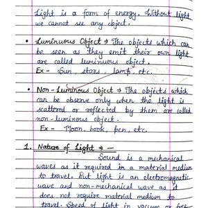 Class 10 Physics Handwritten Notes NCERT CBSE