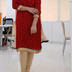 Gota Patti Straight Kurti