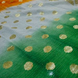 Russel Net  Dyeable Dupatta With Champion Zari