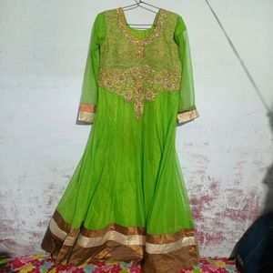 Green Stylish Party Wear Frock