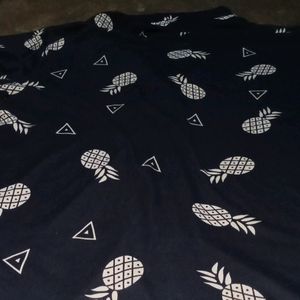 Pine Apple Design Shirt For Men Half Sleeve