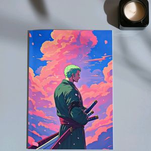 Roronoa Zoro Poster. One Piece. Anime Wall Decor