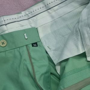 Men Formal Pant Light Green Colour